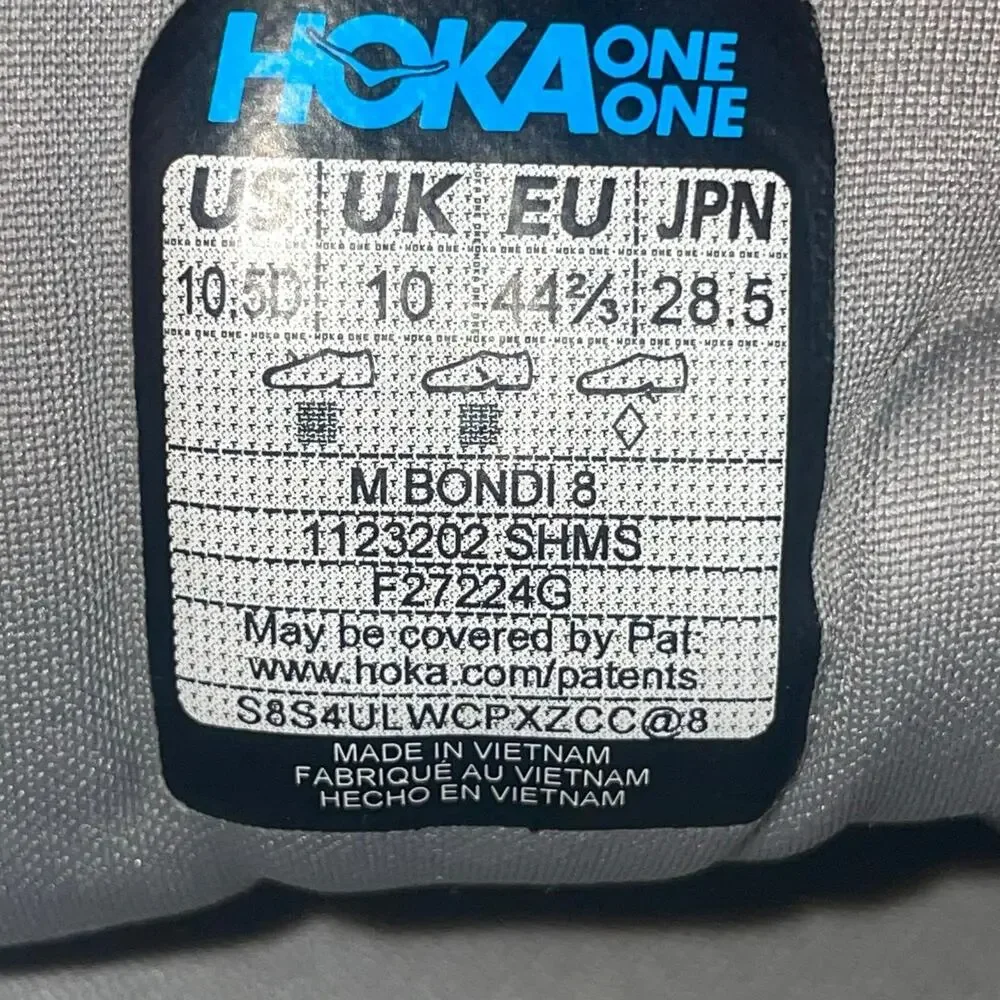 Hoka One One Men's Athletic Shoe in Light Gray and Navy